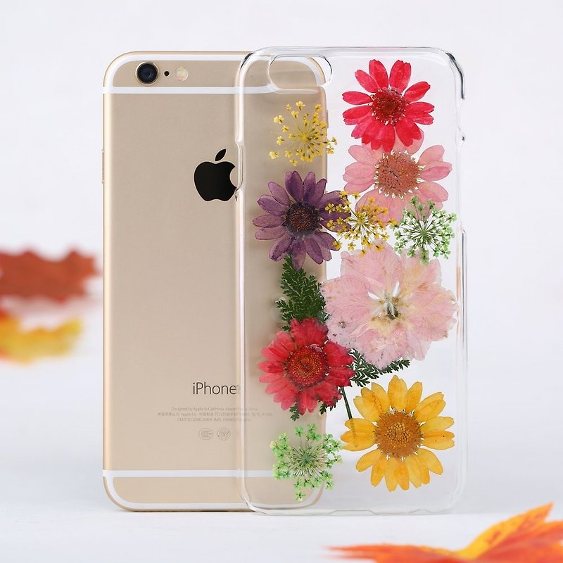 iPhoneSamsung用iPhoneケース手作り押し花電話ケース - スマホケース - 寄せ植え・花 多色
