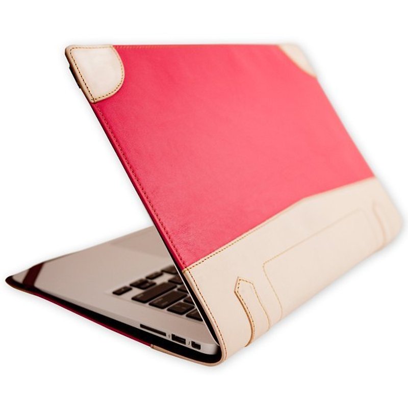 alto MacBook Air 13 "leather holster protective sleeve computer bag La Giacca red [non-customized mine carved text] Leather Leather Case - Laptop Bags - Genuine Leather Red