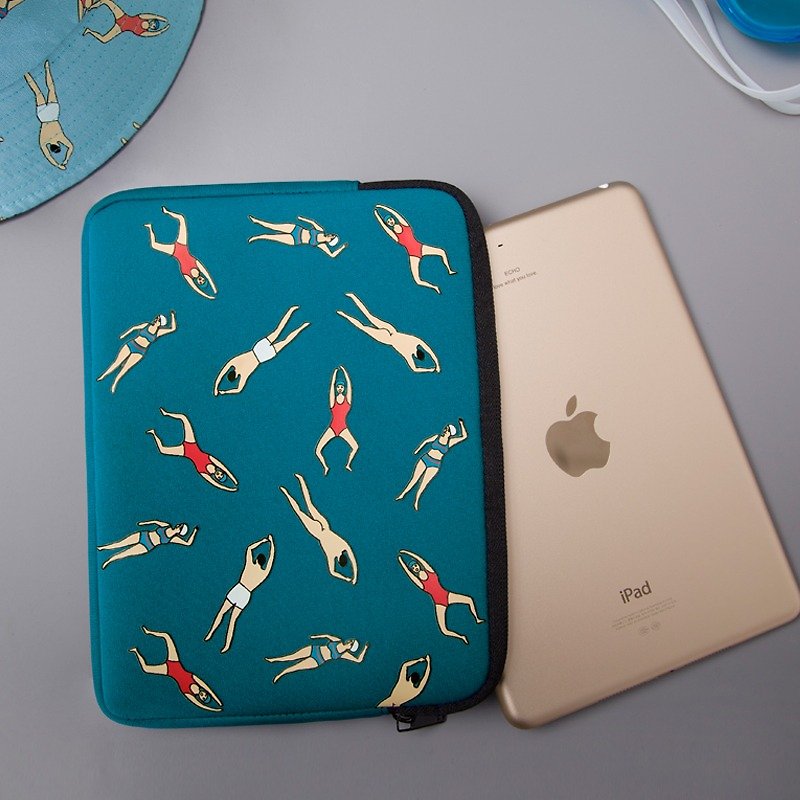 YIZISTORE 平板电脑包  ipad mini包-蓝色游泳 - 電腦包/筆電包 - 其他材質 