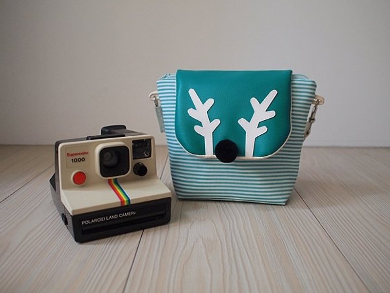 hairmo. Elk big nose ship portable camera bag - blue stripe (NEX / Polaroid) - Camera Bags & Camera Cases - Other Materials Blue