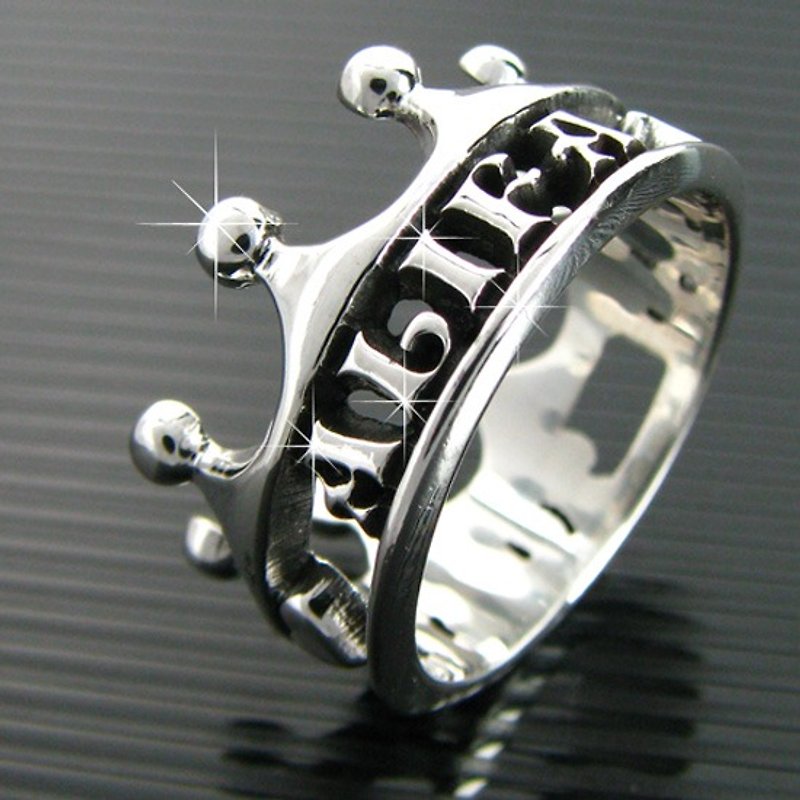 Customized.925 sterling silver jewelry RCW00003-crown name ring - General Rings - Other Metals 