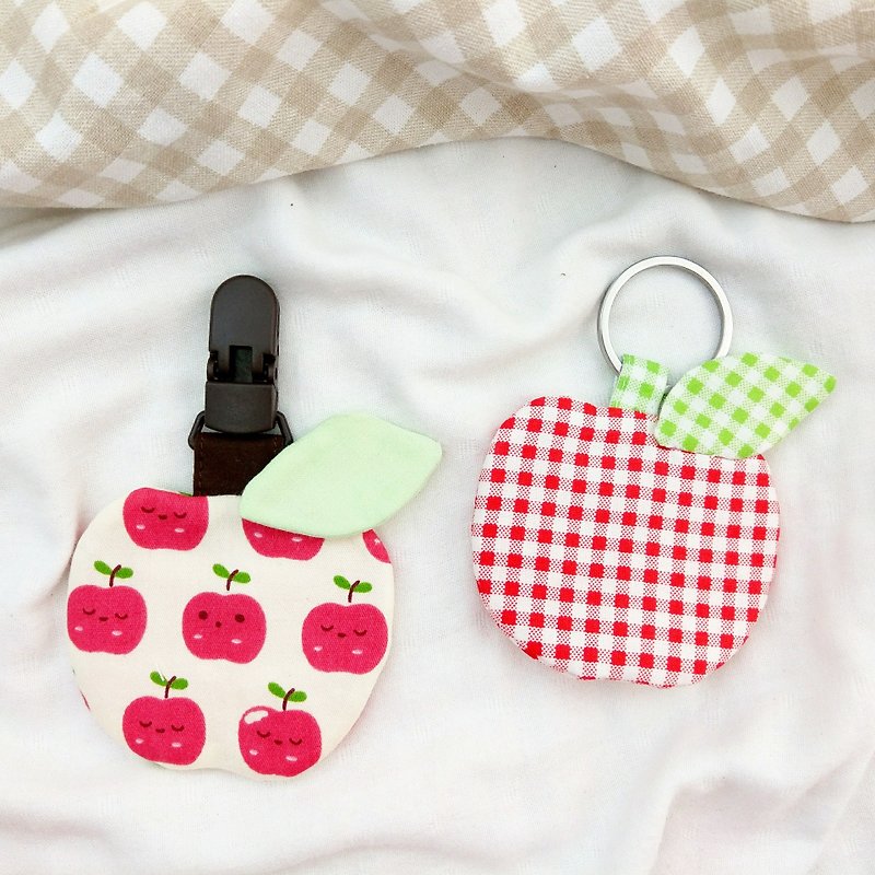 Happy Sui Sui - 2 styles are available. Apple-shaped safe charm bag (name can be embroidered) - Omamori - Cotton & Hemp Red