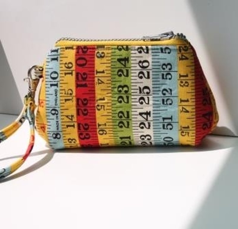 Limited edition colorful rainbow cloth ruler happiness multi-purpose bag - Toiletry Bags & Pouches - Other Materials Multicolor