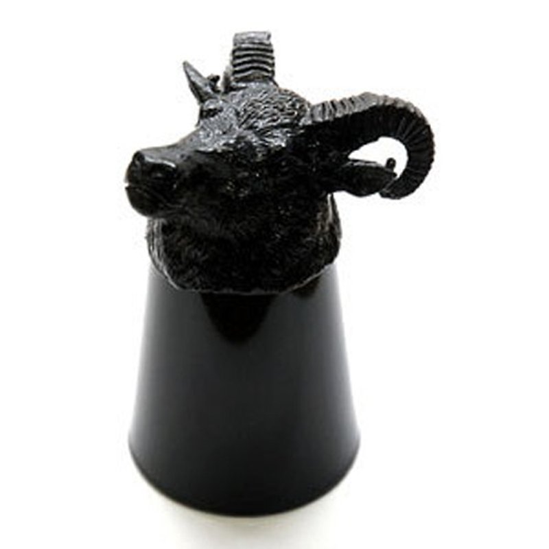 Japan Goody Grams Animal Shot Glass Animal Model SHOT Cup Goat Goat - Teapots & Teacups - Other Materials Black