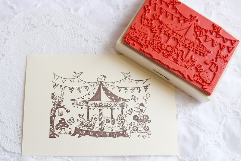 [Resale] BIG merry-go-round - Stamps & Stamp Pads - Wood 