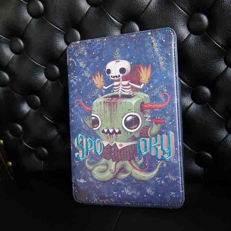 Jason Limon iPad mini 1/2/3 Book Cover Monster Embroidery iPad mini Leather Case - Tablet & Laptop Cases - Polyester Blue