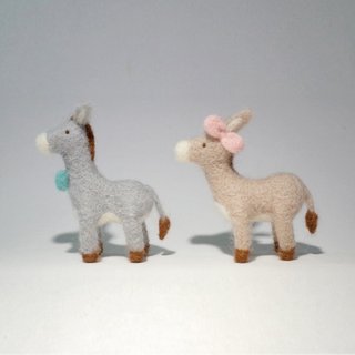 [Q-cute] animal series - donkey couple key ring