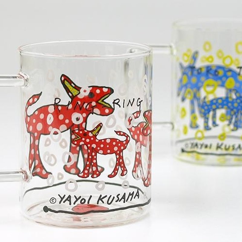 Yayoi Kusama: Glass mug set - Mugs - Glass White