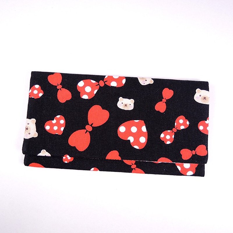 Passbook red envelopes of cash pouch - Butterfly Bear - Wallets - Other Materials Black