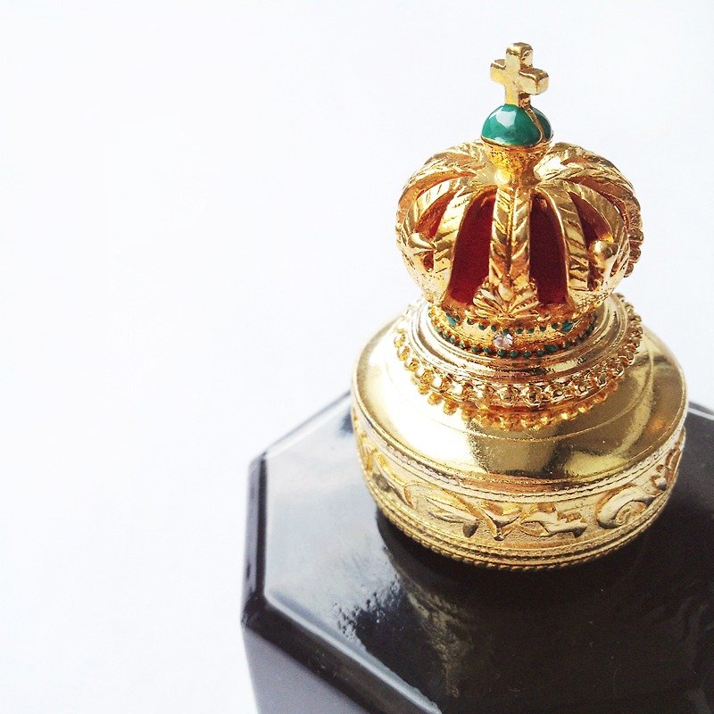 7592 義大利典藏皇冠晶鑽墨水瓶 | Francesco Rubinato - 沾水筆 - 其他材質 金色
