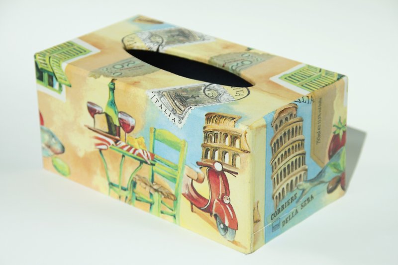 Meaning style tissue box - Items for Display - Wood Gold