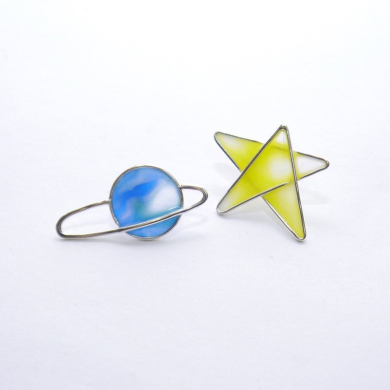 Little universe earrings - Earrings & Clip-ons - Other Metals Multicolor