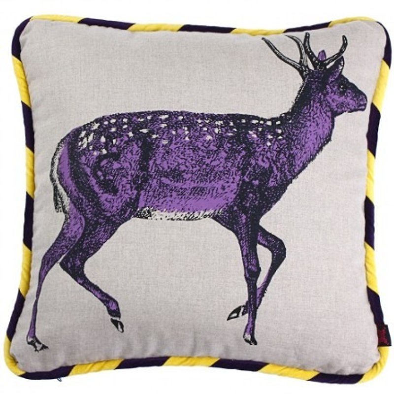 GINGER LUXE│ Denmark and Thailand design - deer square cushion pillow - ถ้วยชาม - ผ้าฝ้าย/ผ้าลินิน 