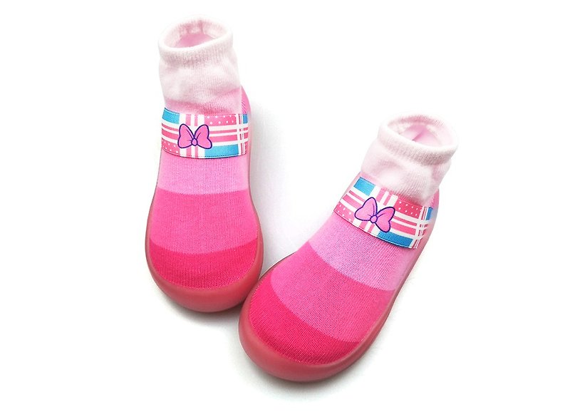 [Feebees] Beginner Series_Strawberry Candy (Toddler Shoes, Socks, Shoes, Children's Shoes, Made in Taiwan) - รองเท้าเด็ก - วัสดุอื่นๆ สึชมพู