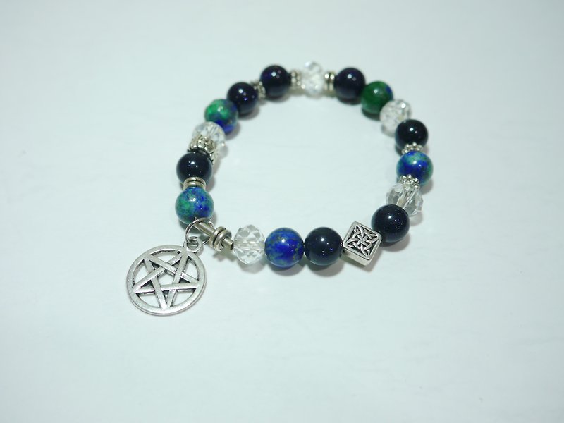 S & A- tide sand Stone Bracelet Blue Stone Phoenix - Beads - สร้อยข้อมือ - วัสดุอื่นๆ สีน้ำเงิน