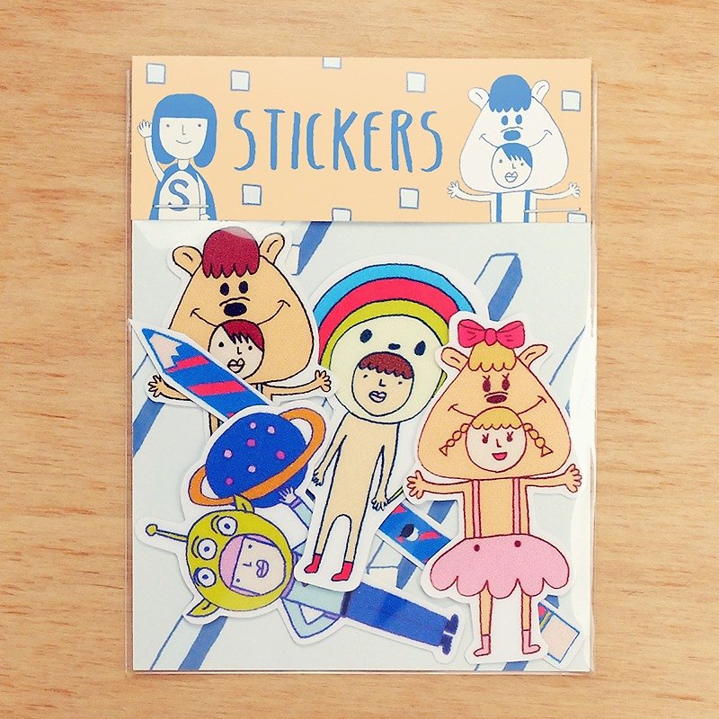 yohand sticker set, set of 5 - Stickers - Paper Orange
