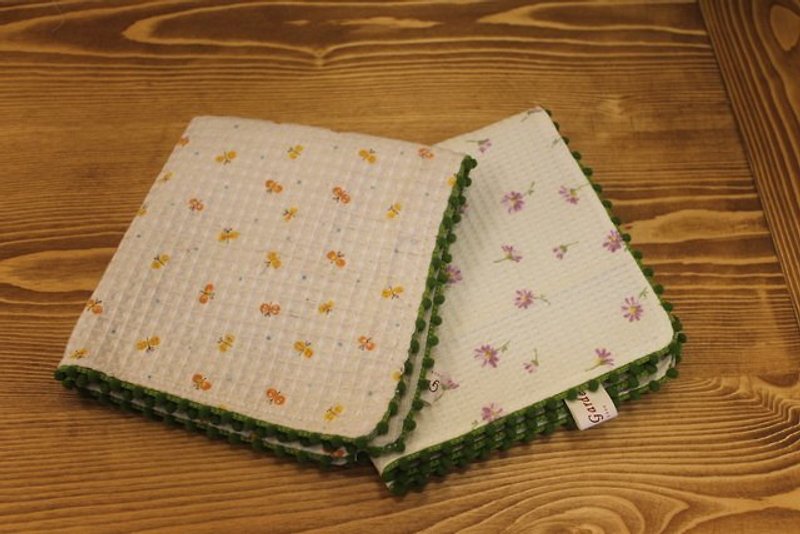 Ouleita Life Grocery Store*[ZAKKA Style Double-sided Muffin Tea Towel] Can be used as a placemat* Cover towel can also be used as a hand towel~ Xiaohua subscript area - Items for Display - Other Materials Purple