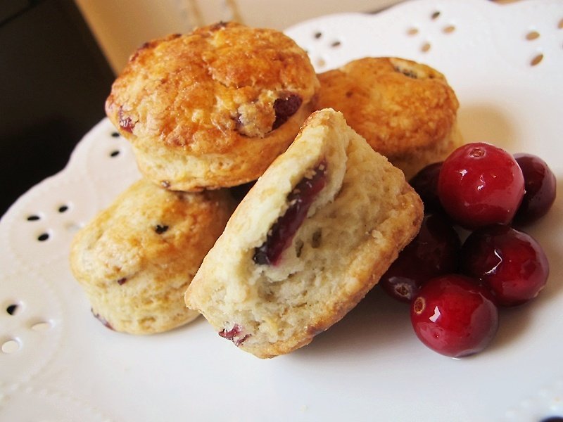Cranberry scones combination (comprising two homemade hand-wipe sauce) - เค้กและของหวาน - อาหารสด สีส้ม