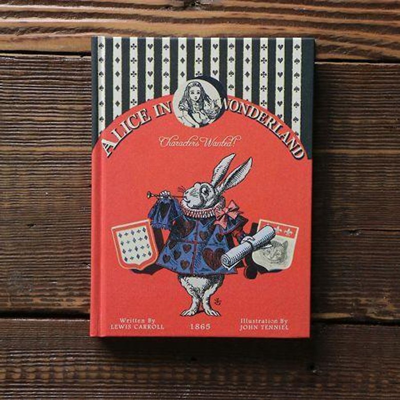 7321 Design-Alice Hardcover hardcover striped notebook - Heart Rabbit, 7321-08612 - สมุดบันทึก/สมุดปฏิทิน - กระดาษ สีน้ำเงิน