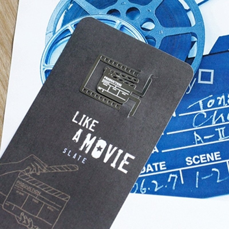 FUNZAKKA-Like a movie 造型書籤-電影打板,BZC21769 - 書籤 - 其他金屬 灰色