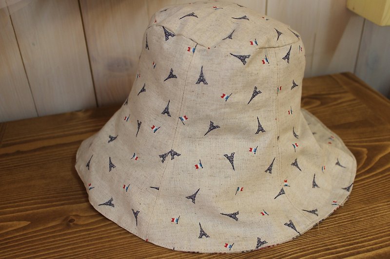 Oleta hand for groceries ╭ * [Ma bottom-sided hat] Paris air travel necessary - Other - Cotton & Hemp Khaki