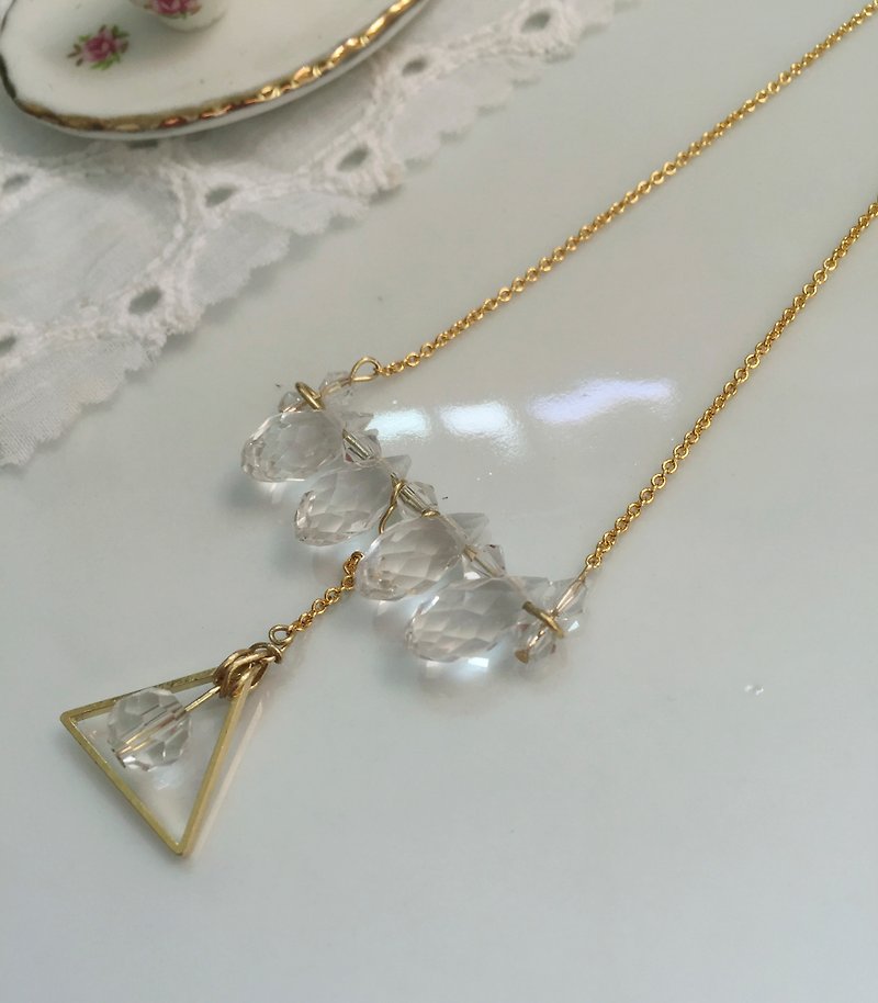Crystal Light (necklace) - สร้อยคอ - โลหะ สีทอง