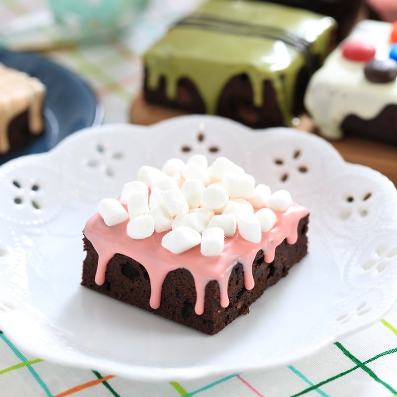 【黑熊先生巧克力布朗尼】草莓甜心 - 蛋糕/甜點 - 新鮮食材 粉紅色