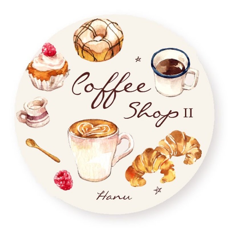 Atelier Hanu / Coffee Shop II 咖啡店2 紙膠帶 - 紙膠帶 - 紙 咖啡色
