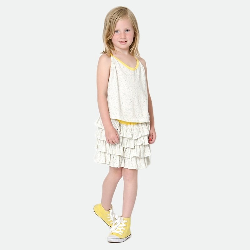 Swedish organic cotton children's vest top 2 to 10 years old beige - เสื้อยืด - ผ้าฝ้าย/ผ้าลินิน ขาว