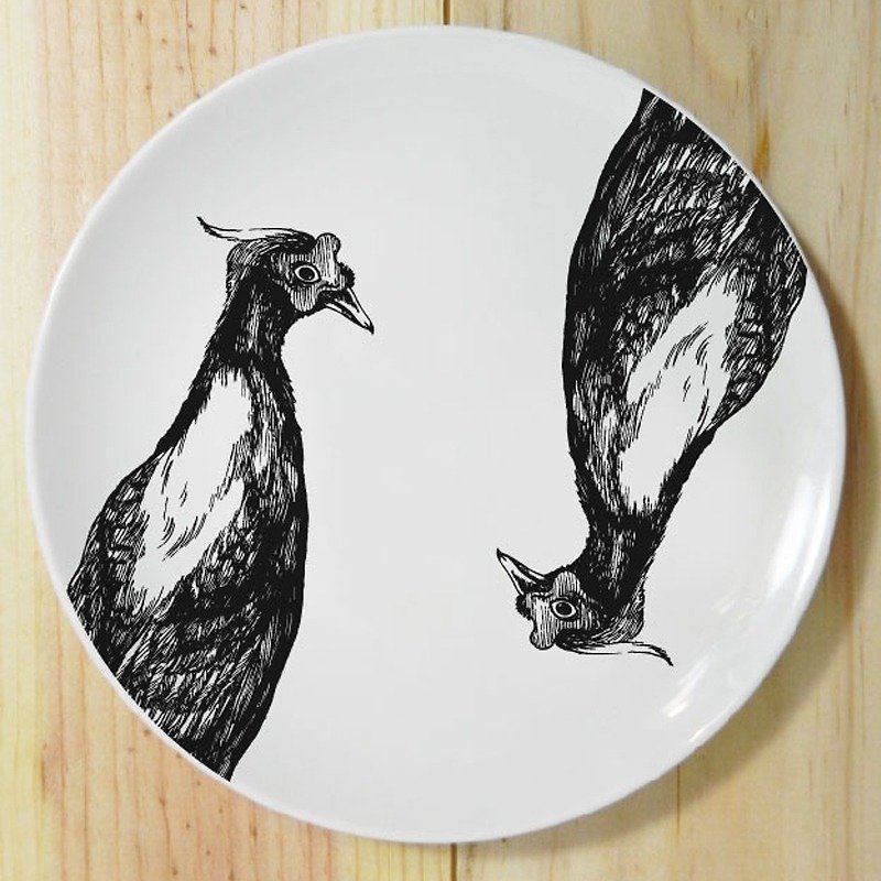 Taiwan Blue-Bellied Pheasant: Taiwan's Endemic Birds Mountain Forest Beauty Series 10" Dinner Plate/Disc - Small Plates & Saucers - Porcelain White