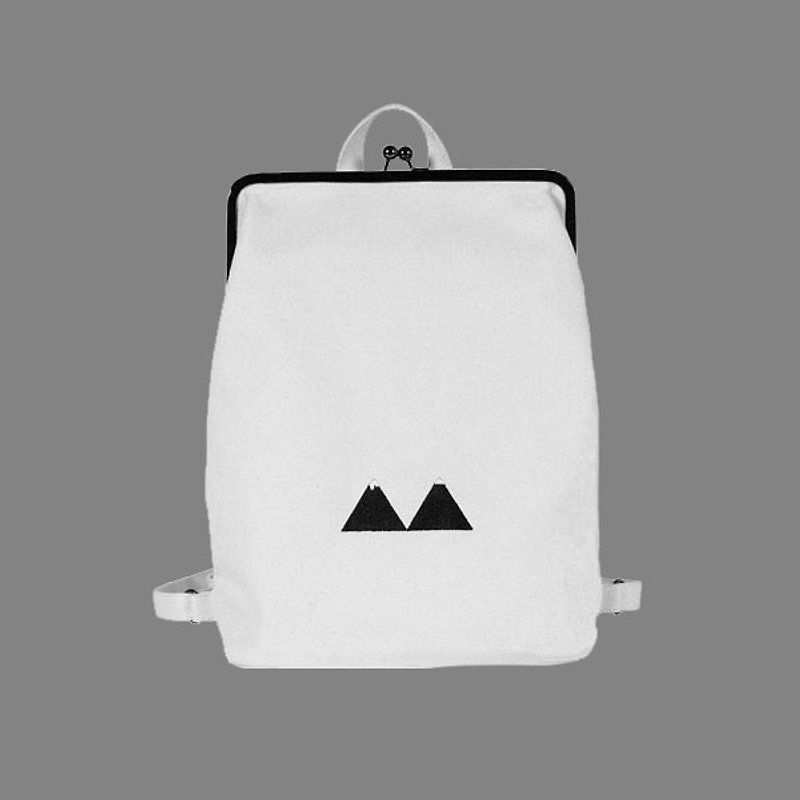After YIZISTORE backpack shoulder bag mouth gold - White - Backpacks - Other Materials 