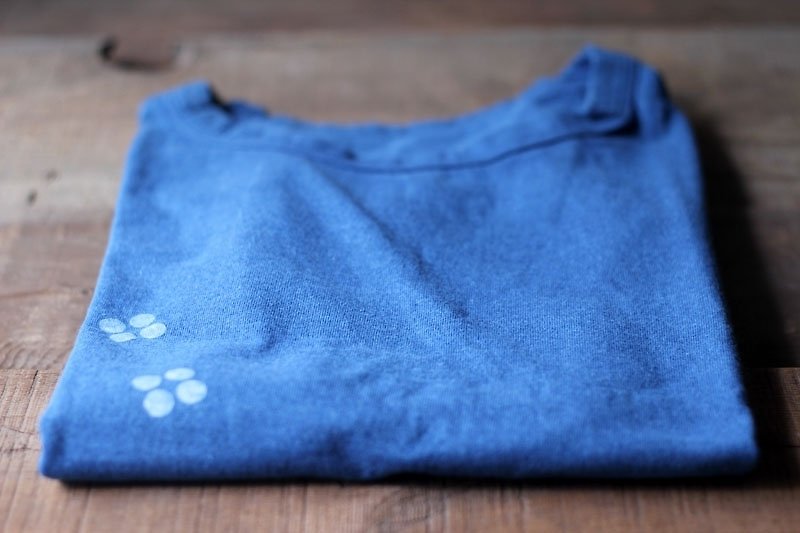 Blue dye T-shirt ░ origin S - Women's T-Shirts - Cotton & Hemp Blue