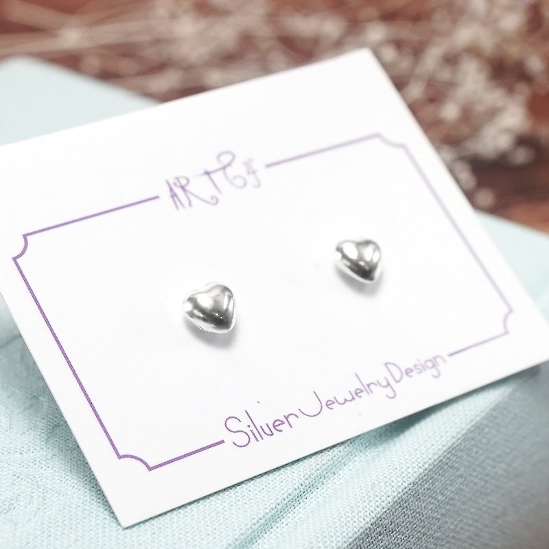 Love Love Song Heart Shaped Earrings 925 Sterling Silver Earrings - Earrings & Clip-ons - Sterling Silver Silver