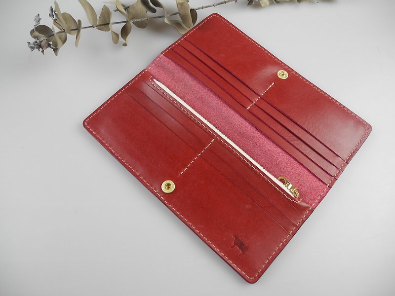 --good skin good.s--European imports of vegetable tanned leather - simple long wallet - กระเป๋าสตางค์ - หนังแท้ 