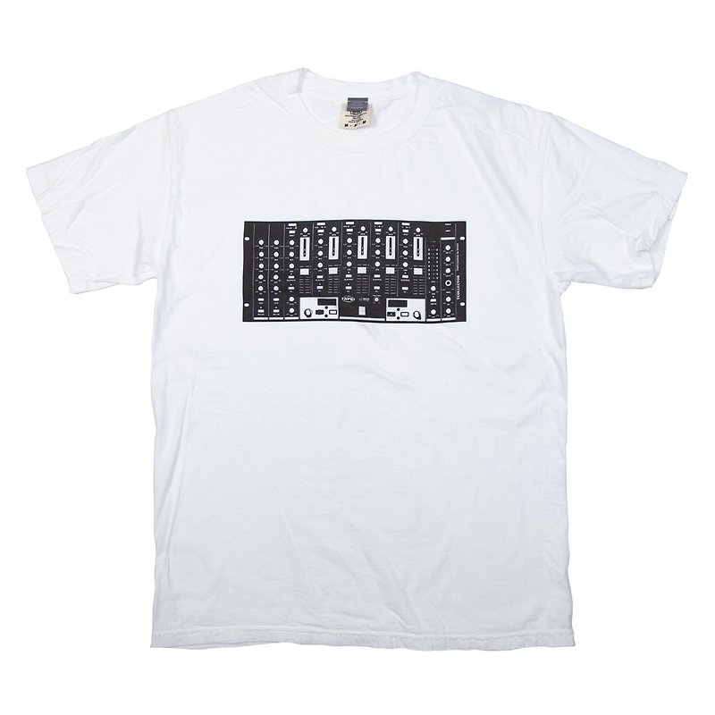 DJ 音楽好きへのプレゼントに。音楽 DJ ミキサー デザインTシャツ　ユニセックスS〜XLサイズ　Tcollector - T 恤 - 棉．麻 白色