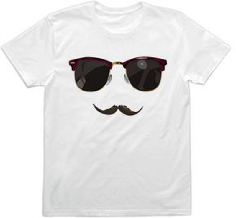 sunglasses (T-shirt 4.0oz) - เสื้อยืดผู้ชาย - วัสดุอื่นๆ ขาว