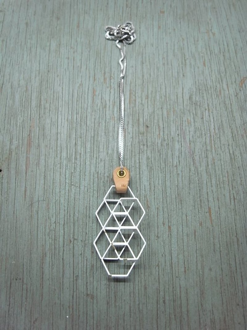 《*20/20》六角空間 hexagon extensity---長項鍊#W04 - 項鍊 - 其他金屬 