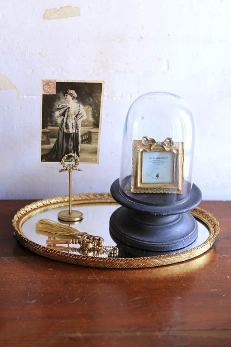 American antique mirror mirror jewelry accessories disc tray No.2 - Storage - Other Materials Gold