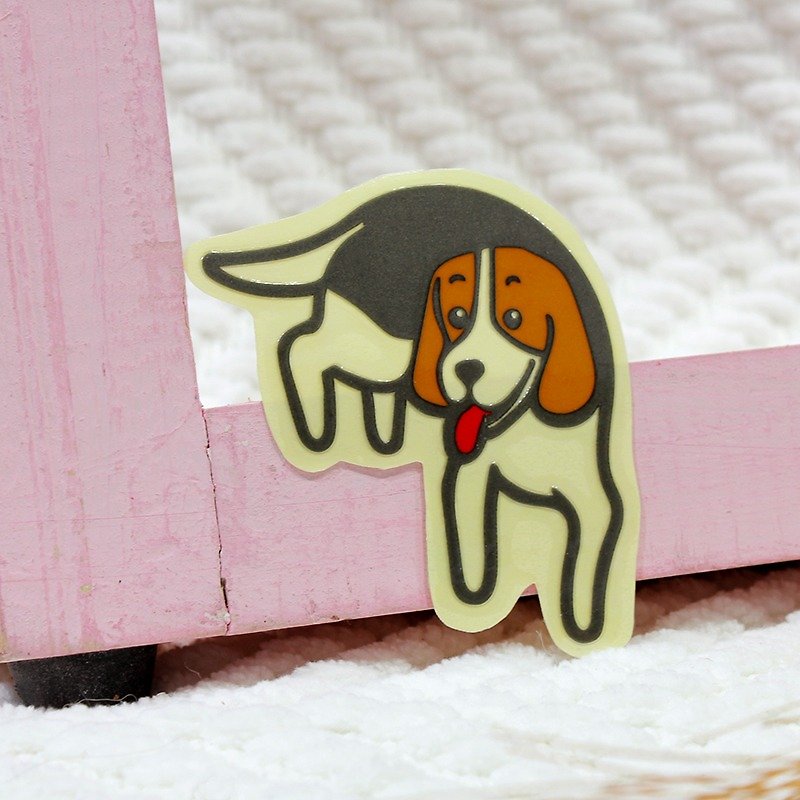 [Reflective sticker] Miglu Beagle 6*5.6 cm - Stickers - Waterproof Material Multicolor