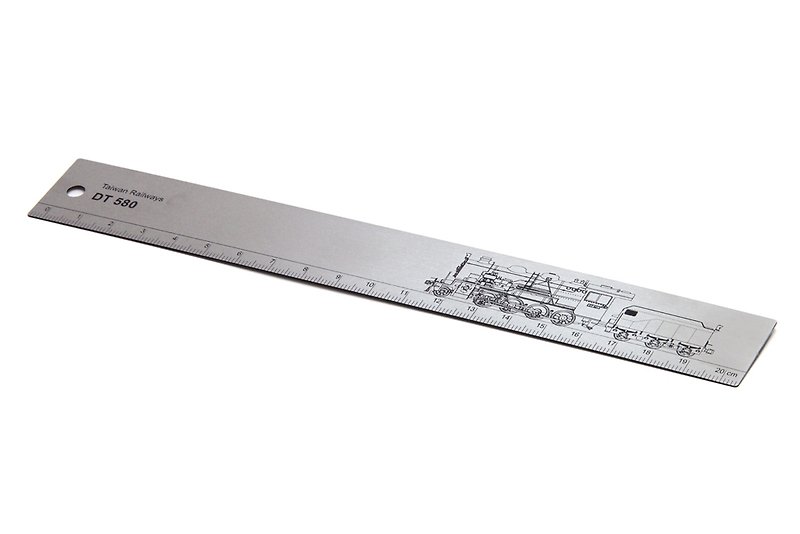 Taiwan Railway Stainless Steel Ruler-Steam Train(DT580) - Other - Other Metals Gray