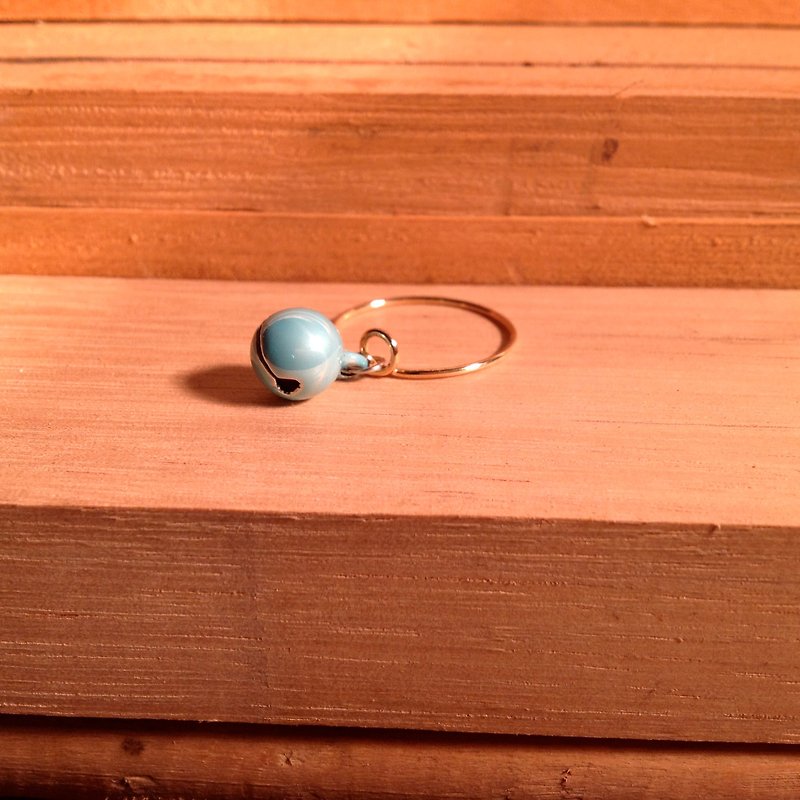 戴在手上的貓項圈/戒指 項圈 對比 相愛 相處 響叮噹 義賣 光子 - 戒指 - 銅/黃銅 藍色