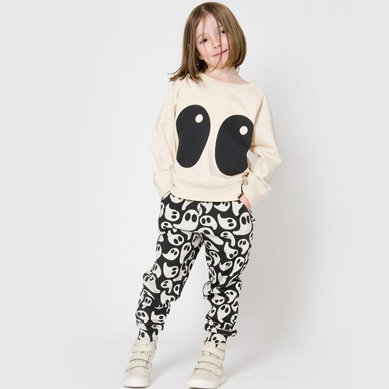 [ラブリーベイビーノルディック子供服]スウェーデンのオーガニックコットンパンツ1-14歳エルフ親子モデル - パンツ - コットン・麻 ブラック