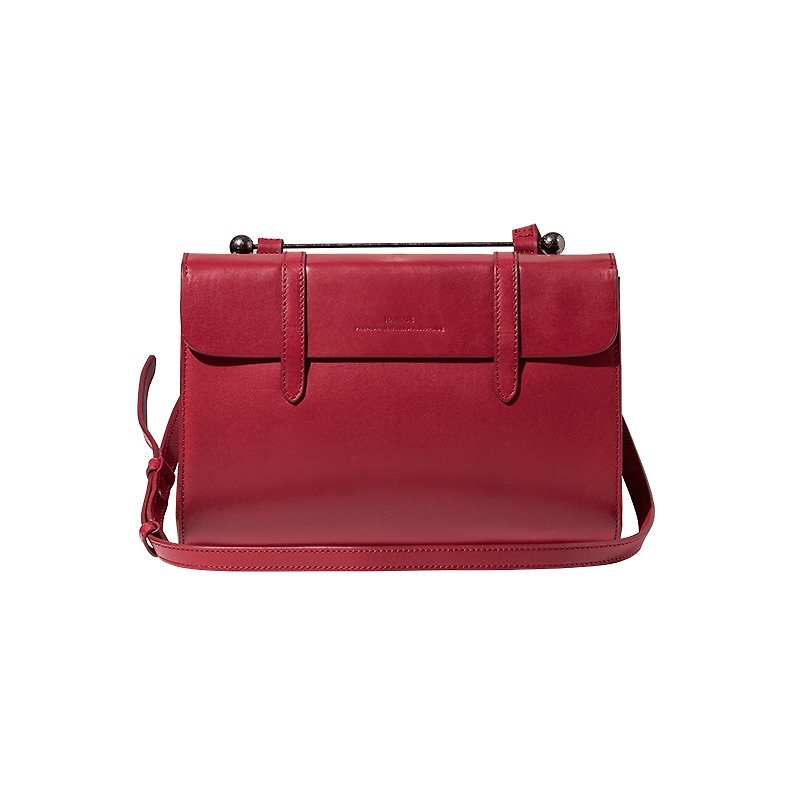 Melody sound spectrum leather bag - red - กระเป๋าแมสเซนเจอร์ - หนังแท้ สีแดง