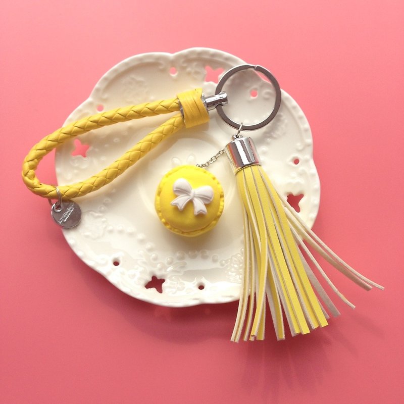 DWL hand for [sisters tea] series - Macaron Bag Strap / keychain + Strap / Mobile Strap Pendant / car ornaments - Keychains - Clay 