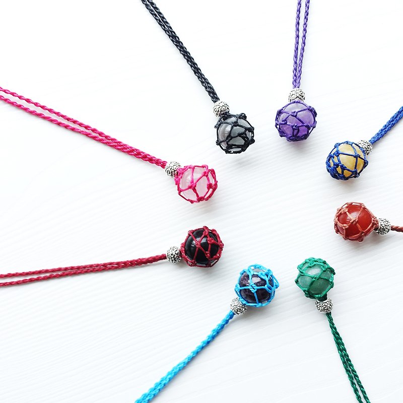 <LITTLE PLANET>Braided Waterproof Necklace Crystals Valentine Gift - สร้อยคอ - วัสดุกันนำ้ หลากหลายสี