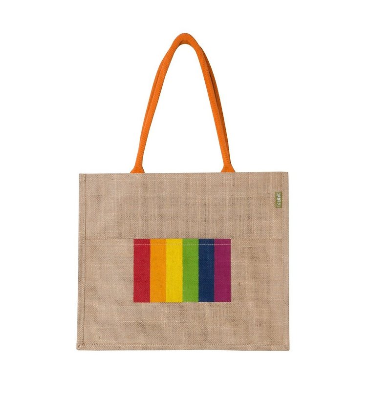 Love is Kind Jute Bag - Messenger Bags & Sling Bags - Cotton & Hemp Multicolor
