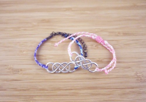 美人魚手創藝術 Sea Maidens Jewelry 【永無止盡】蠶絲蠟線 手工手環