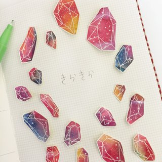 Xinghai mineral peeling wave purple - stickers -17 pieces into random +3