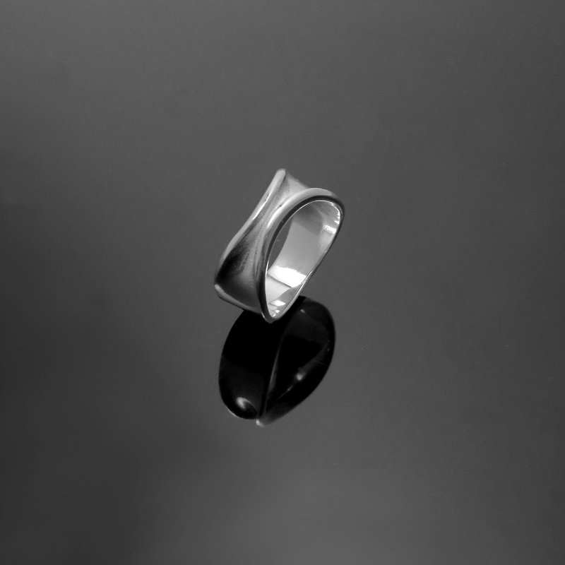 Lover Series / Simple Curly Ring (Female) / 925 Silver - แหวนคู่ - โลหะ สีเงิน