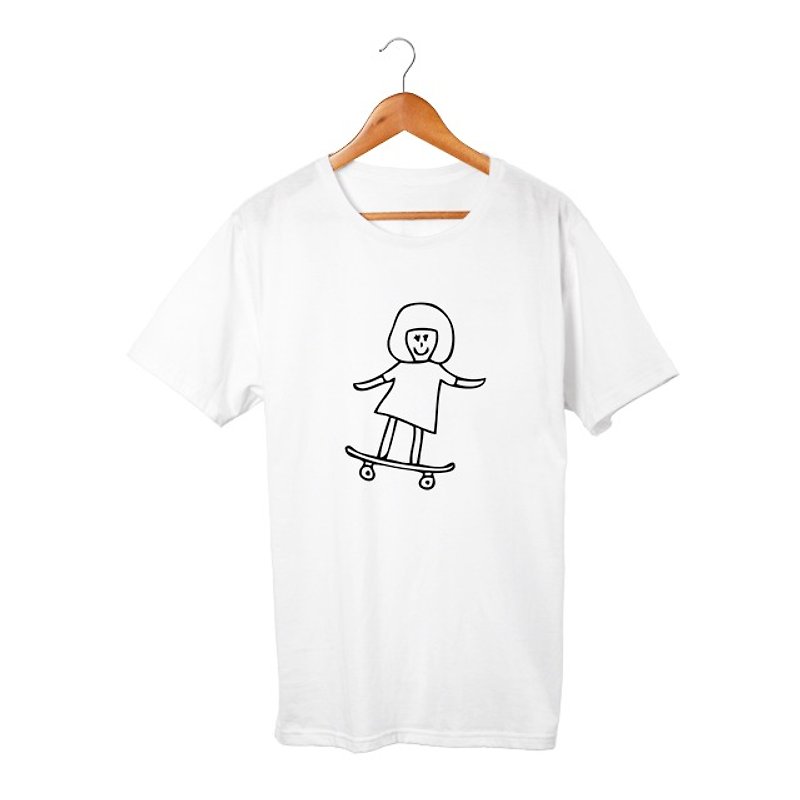 Allie # 2 T-shirt - เสื้อยืดผู้หญิง - ผ้าฝ้าย/ผ้าลินิน ขาว